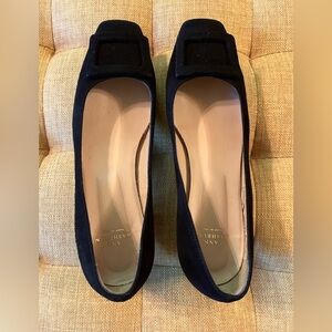 Ann Mashburn black suede flats size 9 (39).